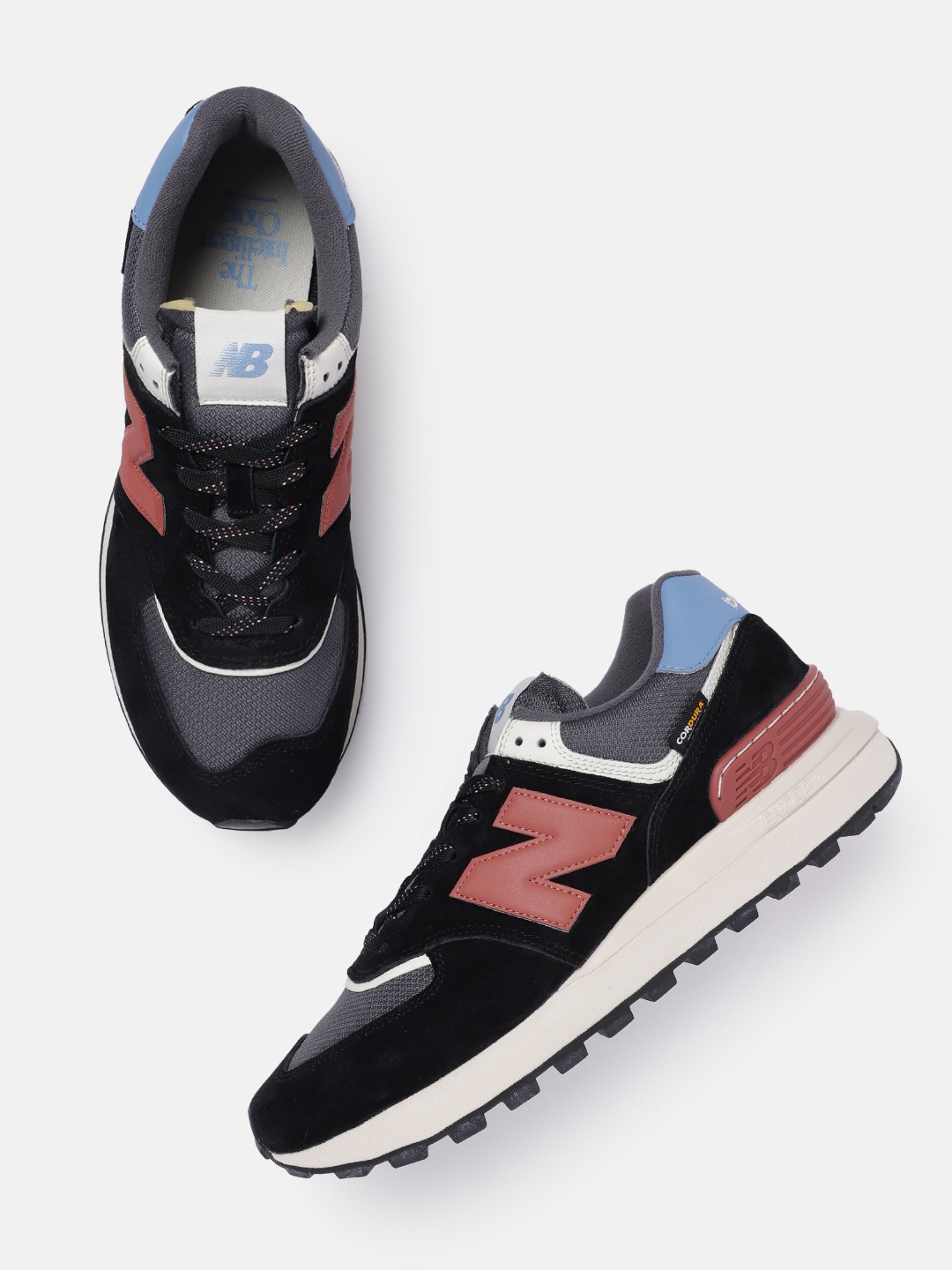 

New Balance Men Woven Design 574 Legacy Sneakers, Black