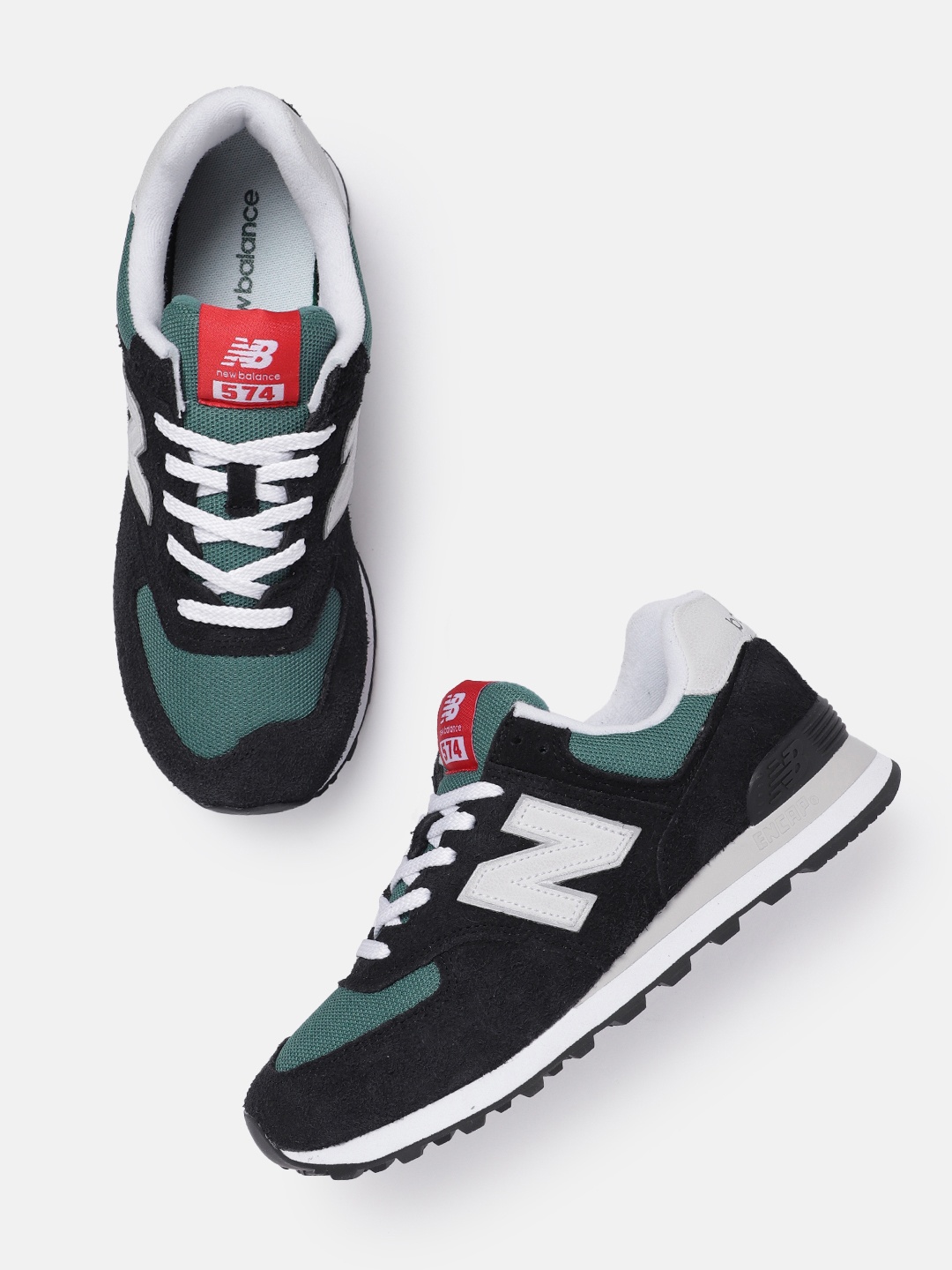 

New Balance Men Woven Design 574 Sneakers, Black