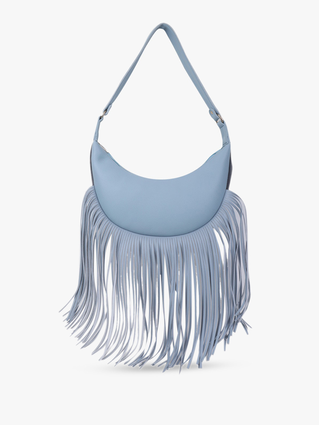 

BAGGATE Shoulder Baguette Bag With Fringed, Blue