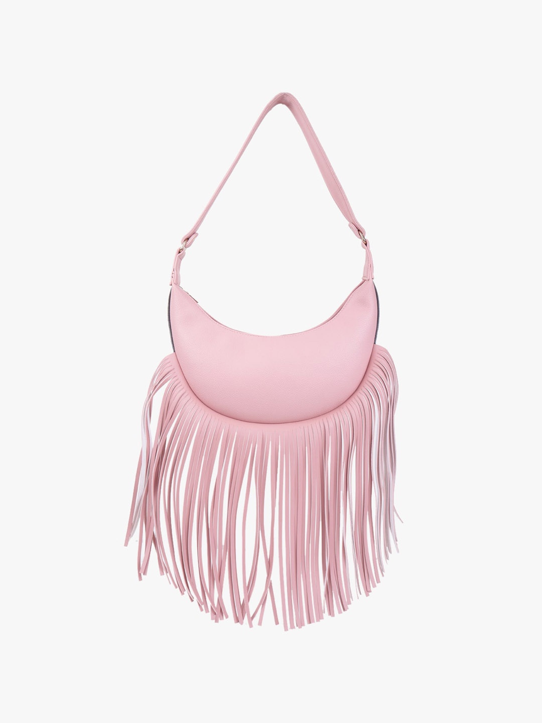 

BAGGATE Swagger Hobo Bag With Tasselled, Pink