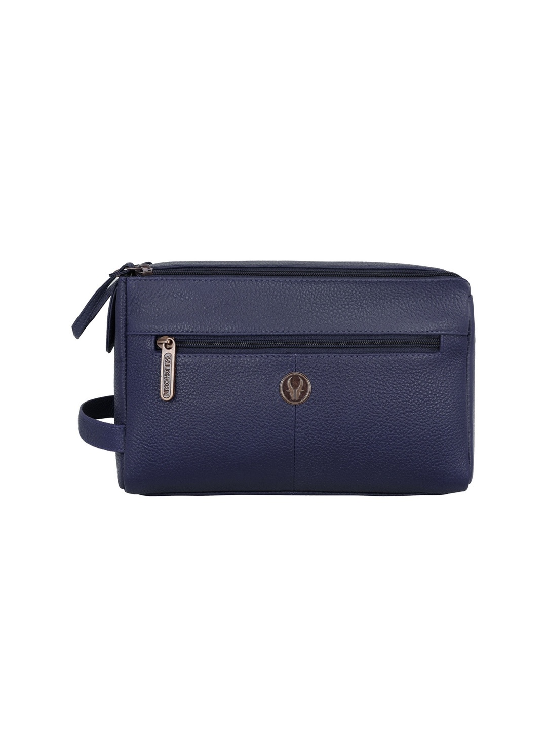 

WildHorn Textured Leather Toiletry Travel Bag, Blue