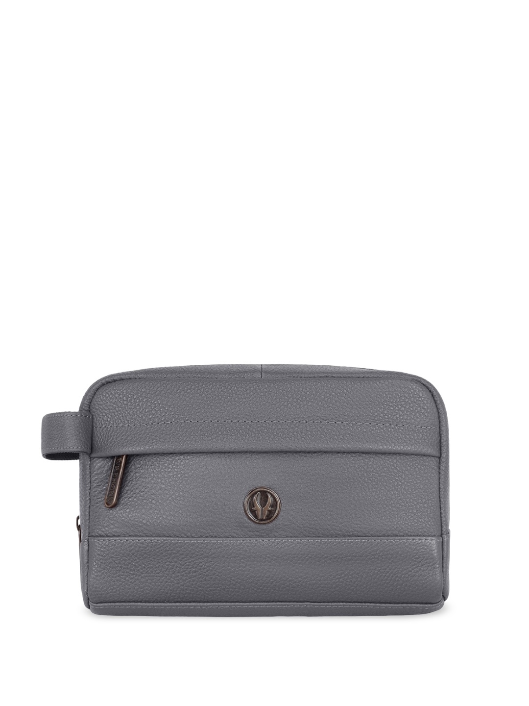 

WildHorn Leather Toiletry Travel Bag, Grey