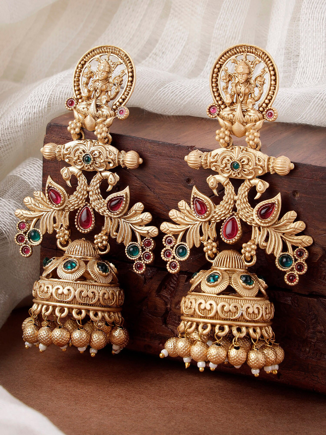 

KARATCART Gold Plated Contemporary Jhumkas