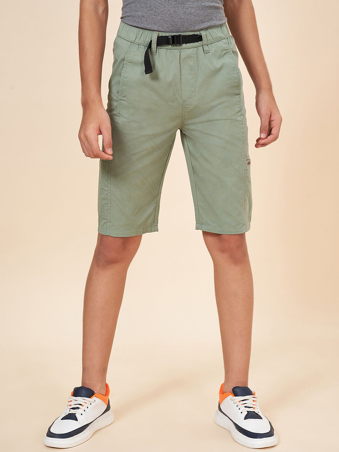 

Coolsters by Pantaloons Boys Pure Cotton Shorts, Olive