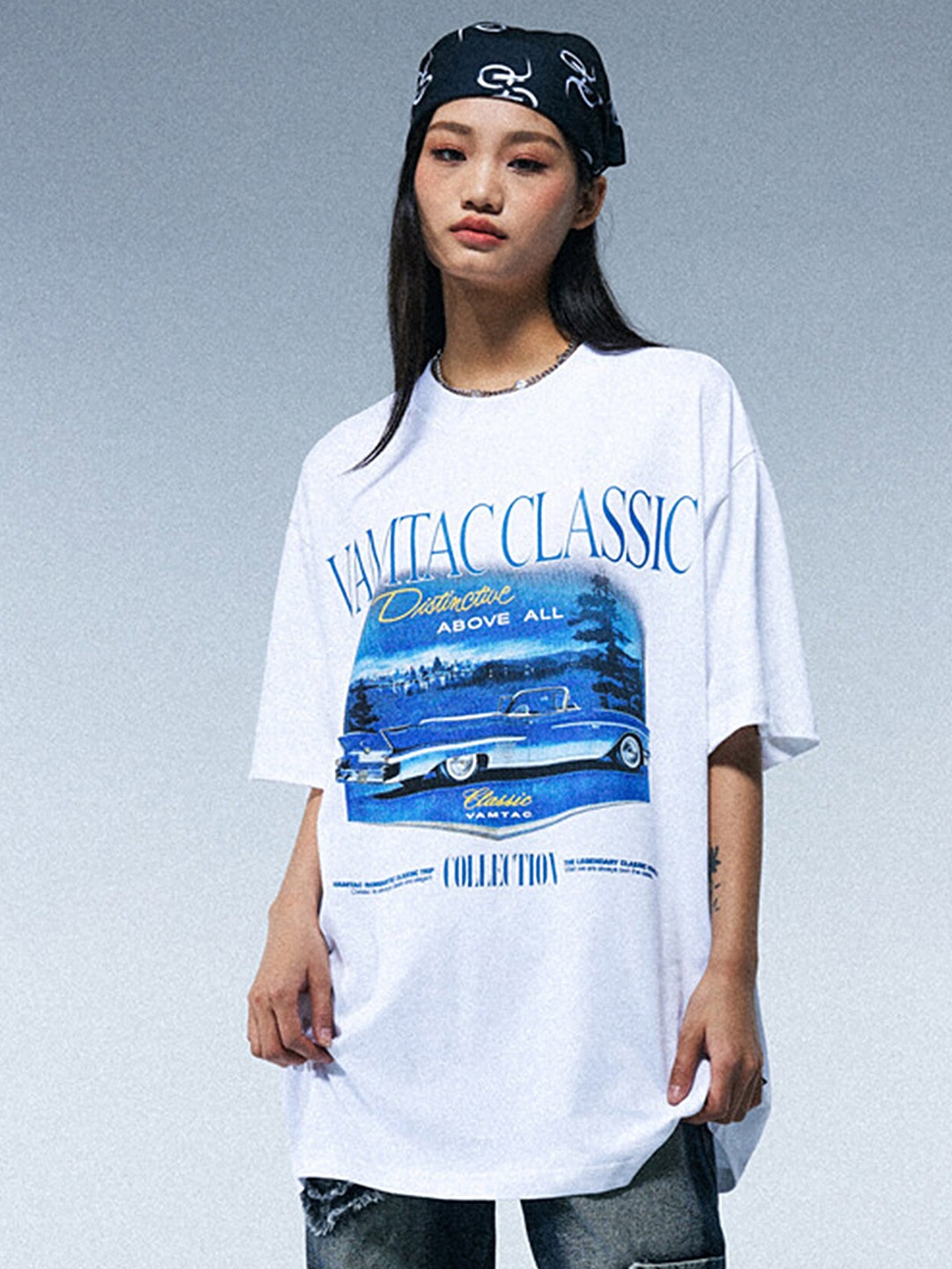 

LULU & SKY Typography Printed T-shirt, White