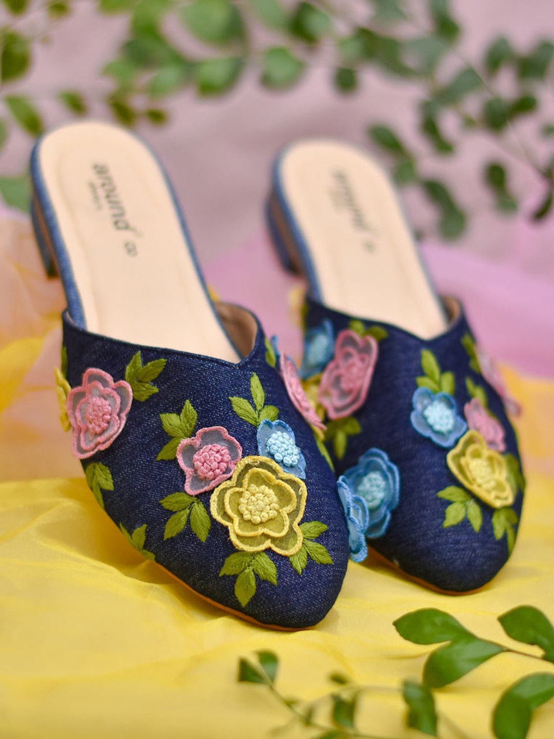

Around Always Paradise Embellished Pointed Toe Mules, Multi