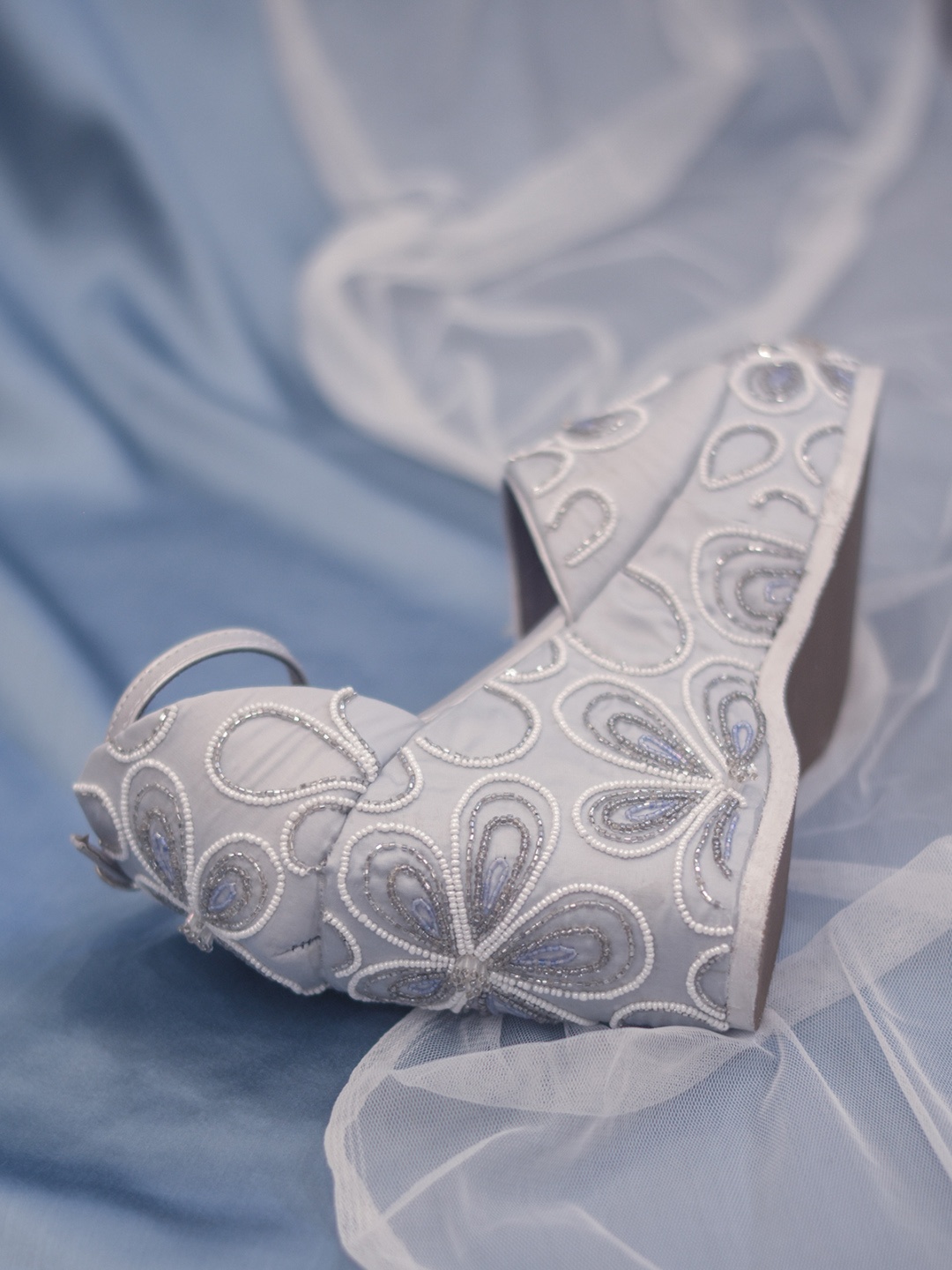 

Around Always Isabelle Embellished Wedge Heels, Silver