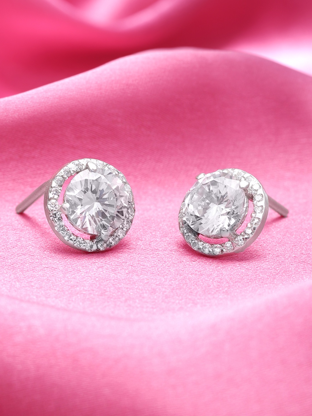 

Unniyarcha 92.5 Silver Circular Artificial Stones Studs