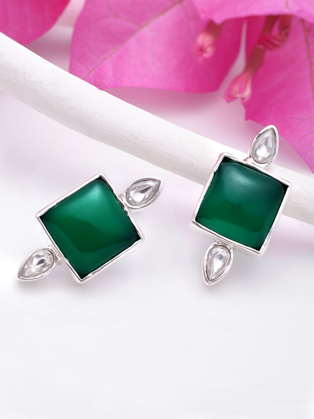 

Unniyarcha 92.5 Silver Onyx Square Studs