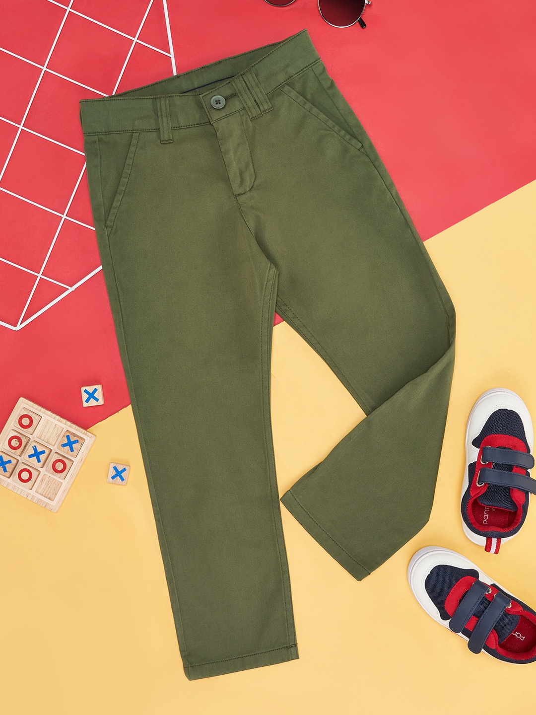 

Pantaloons Junior Boys Trousers, Olive