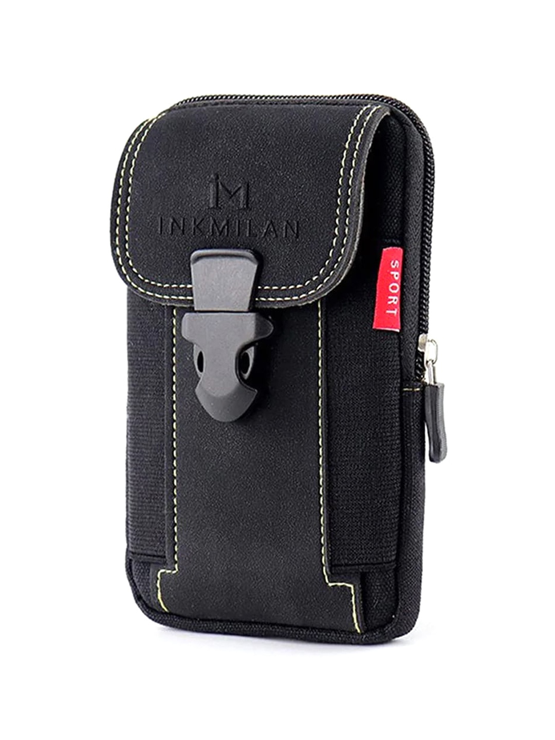 

INKMILAN Unisex Waist Pouch, Black