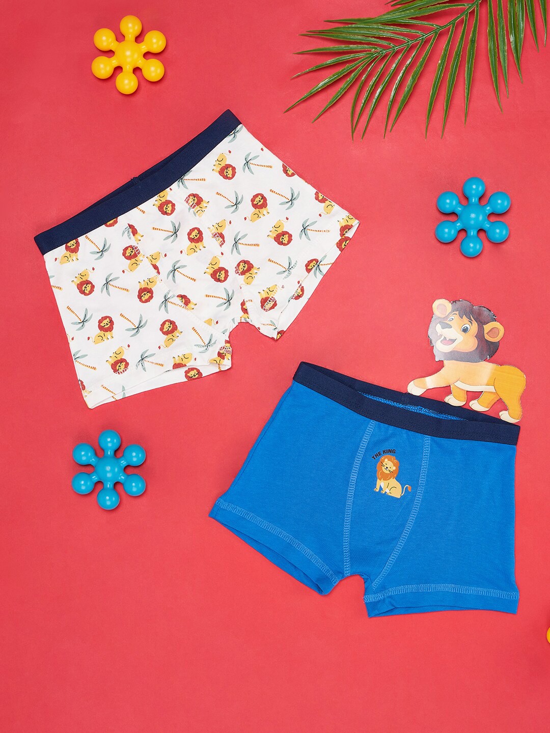 

Pantaloons Junior Boys Pack Of 2 Pure Cotton Trunks 8909044214461, Blue