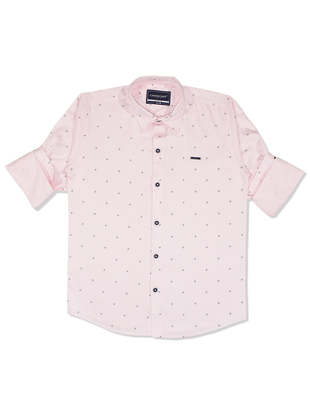 

CAVIO Boys Micro Ditsy Printed Casual Shirt, Pink