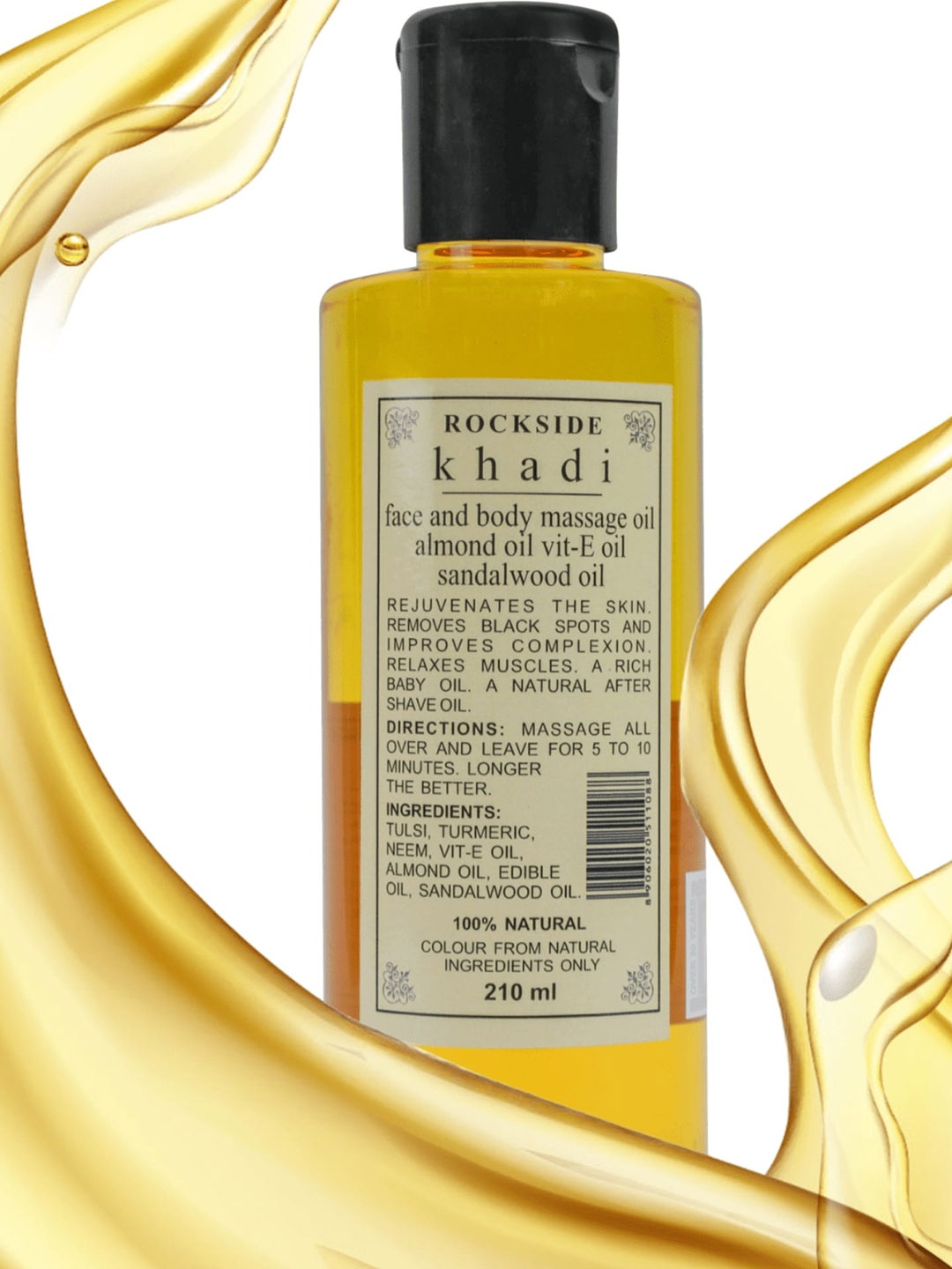 

ROCKSIDE KHADI Set Of 2 Face & Body Massage Oil - 210ml Each, Yellow
