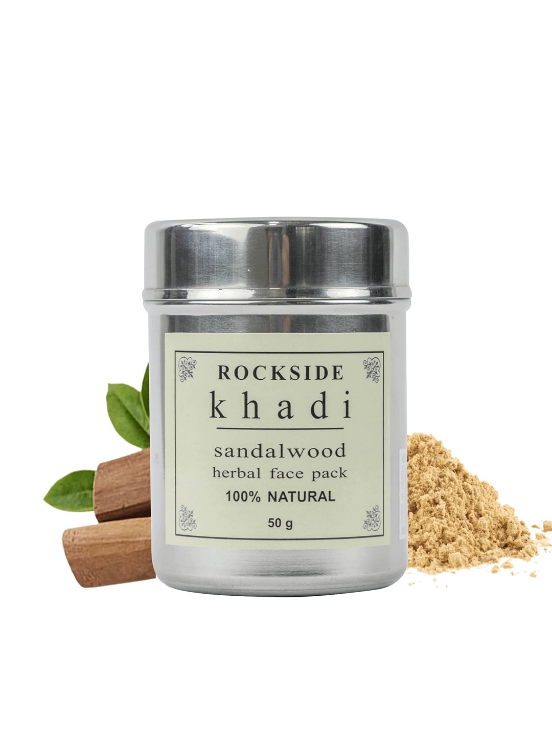 

ROCKSIDE KHADI Set Of 3 Face Pack Sandalwood With Neem - 50g Each, Brown