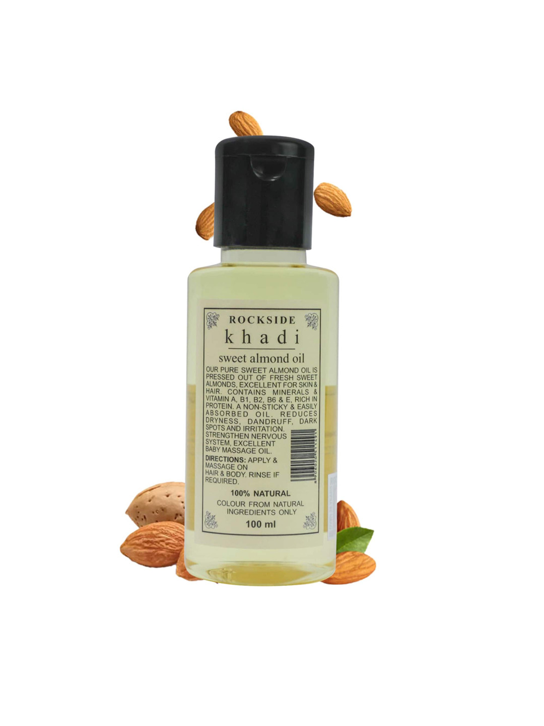 

ROCKSIDE KHADI Set of 2 Sweet Almond Natural Massage Oil - 100ml Each, Yellow