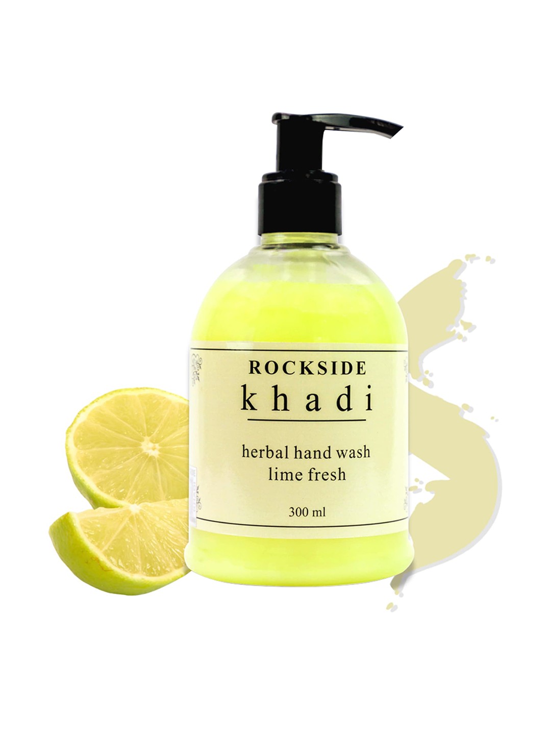 

ROCKSIDE KHADI Herbal Set Of 4 Lime Fresh Hand Wash - 300ml Each, Yellow