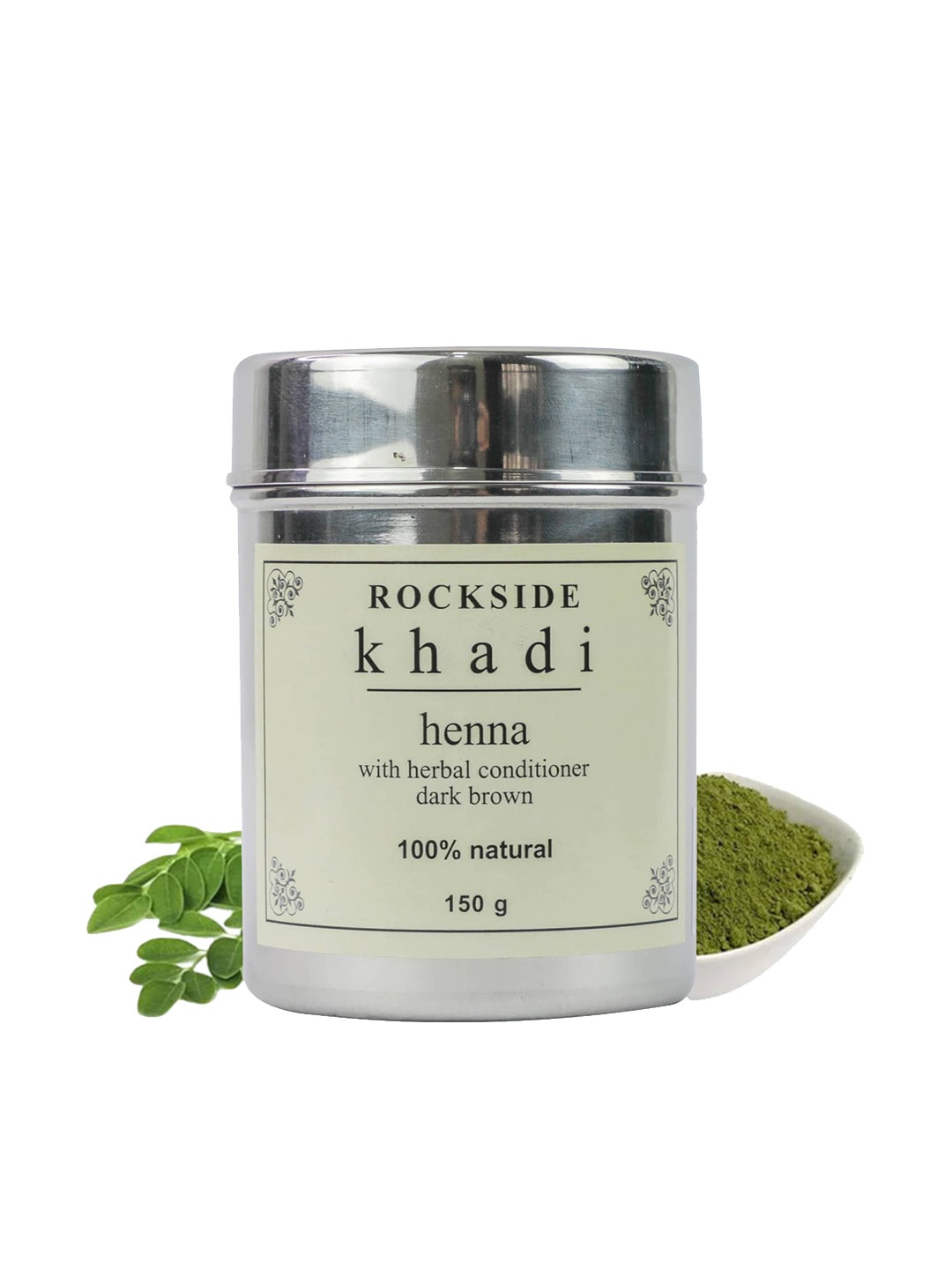 

ROCKSIDE KHADI Set Of 3 Heena with Herbal Conditioner With Amla - 150g Each, Brown