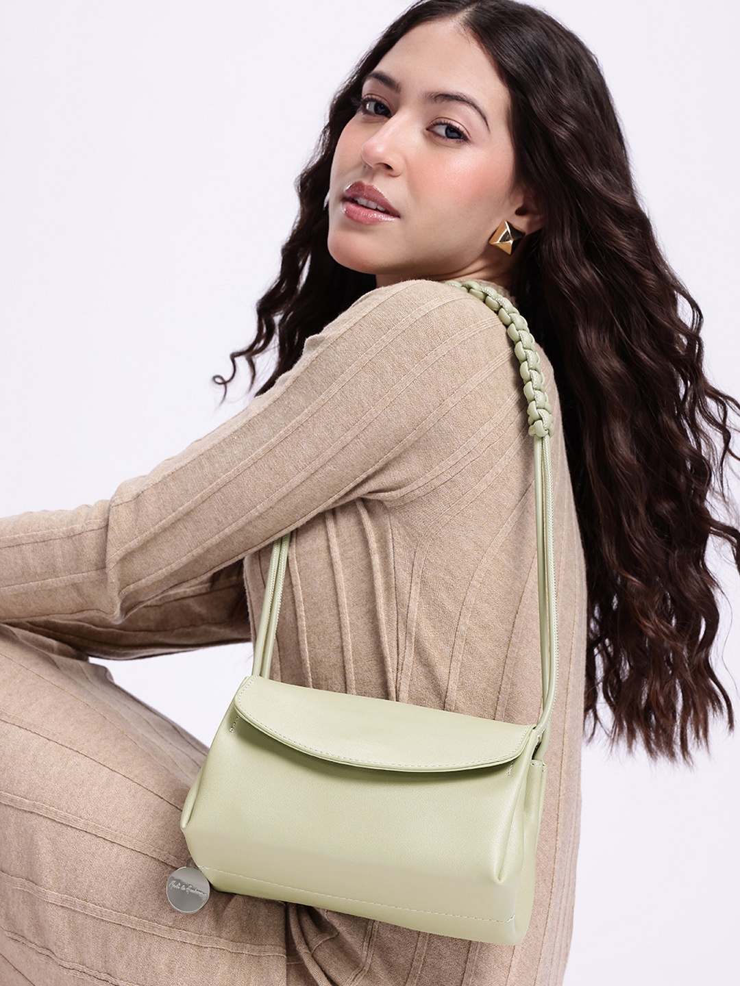 

Mast & Harbour Structured Shoulder Bag, Green