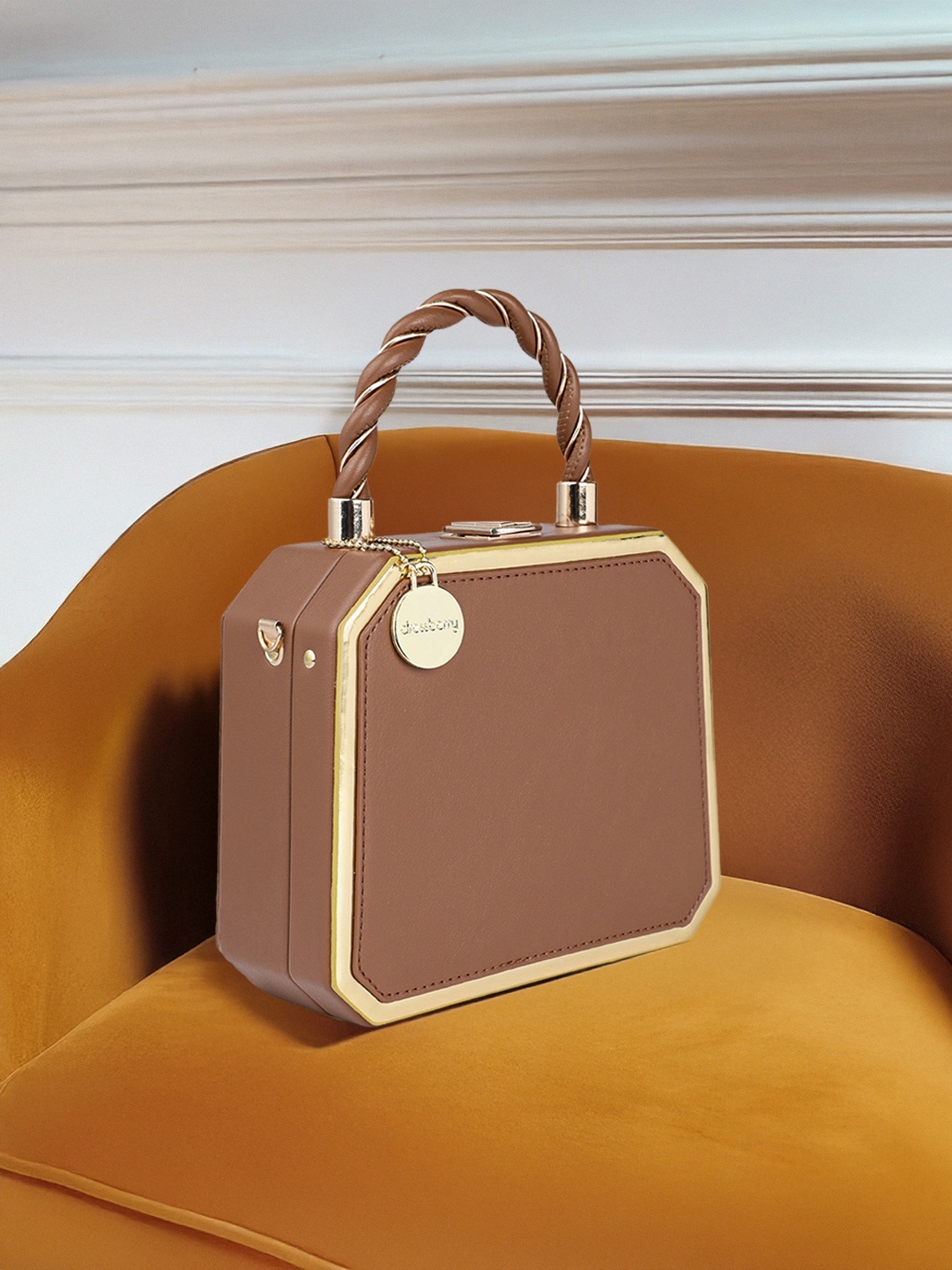 

DressBerry Structured Handheld Bag, Camel brown