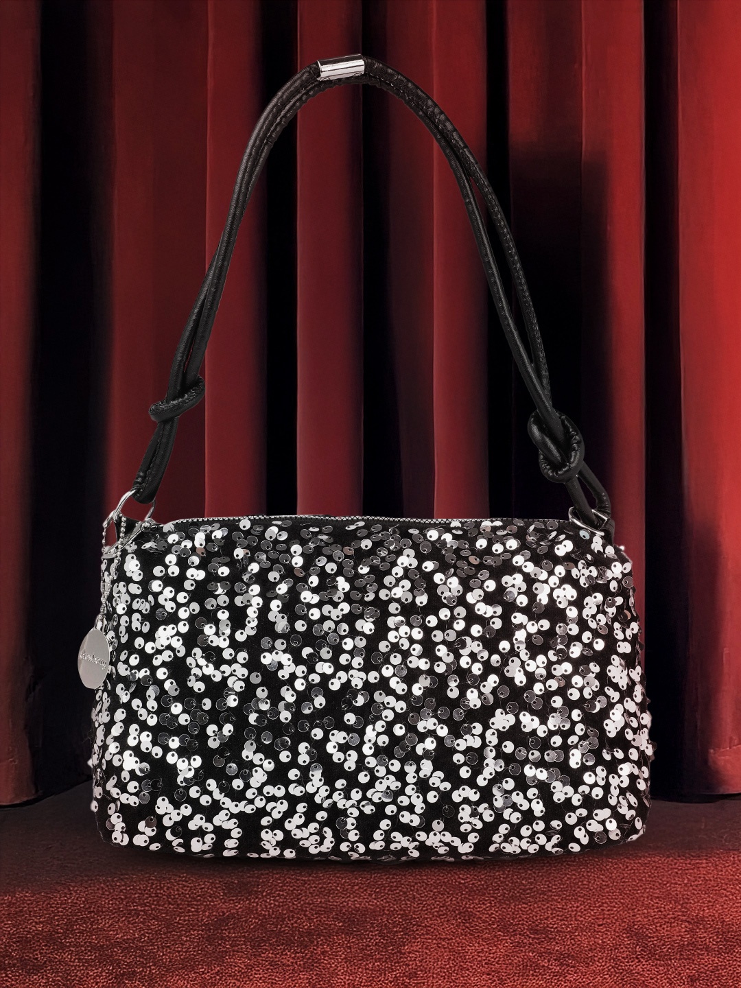 

DressBerry Embellished Handheld Bag, Black
