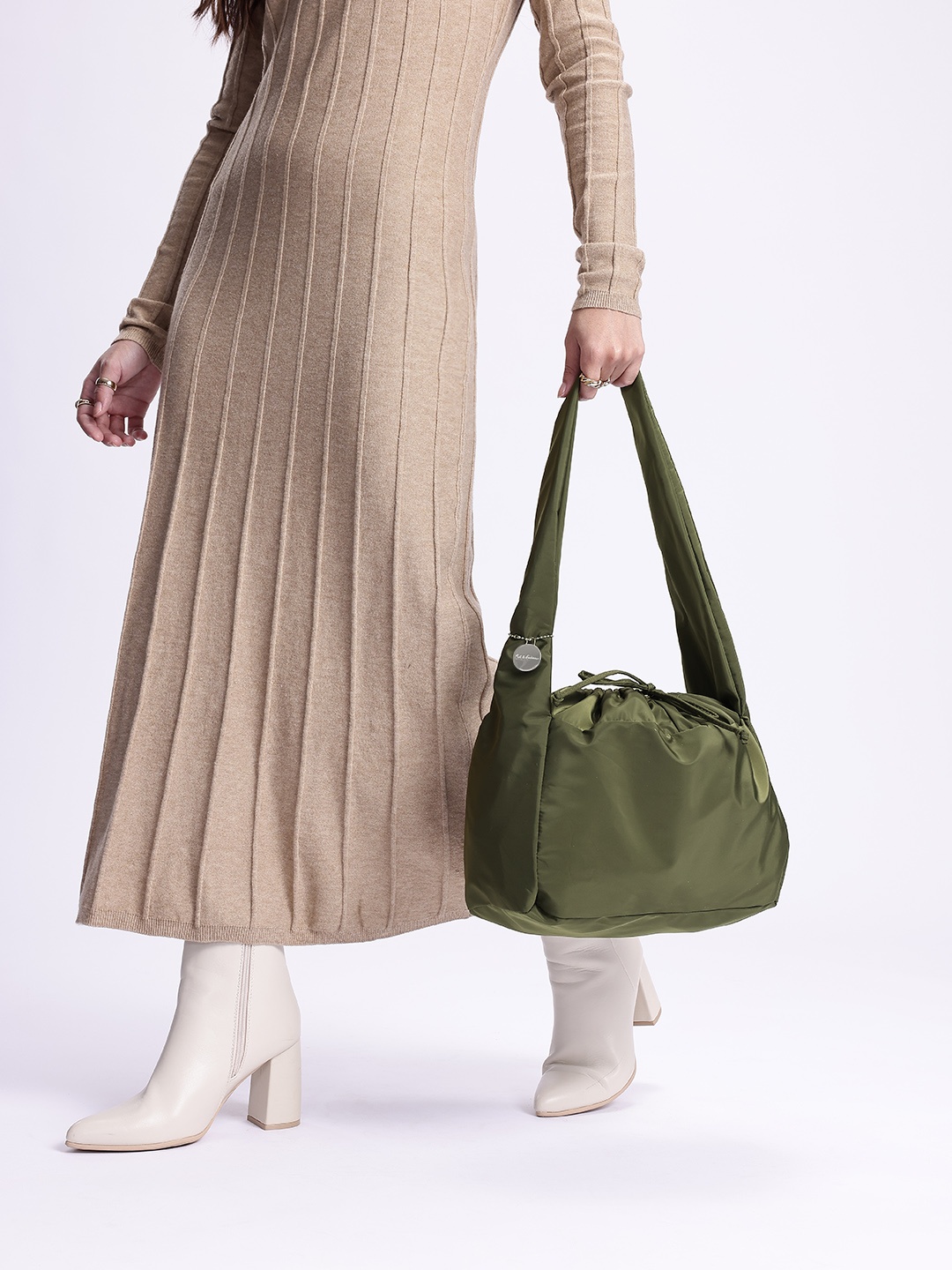 

Mast & Harbour Structured Shoulder Bag, Olive