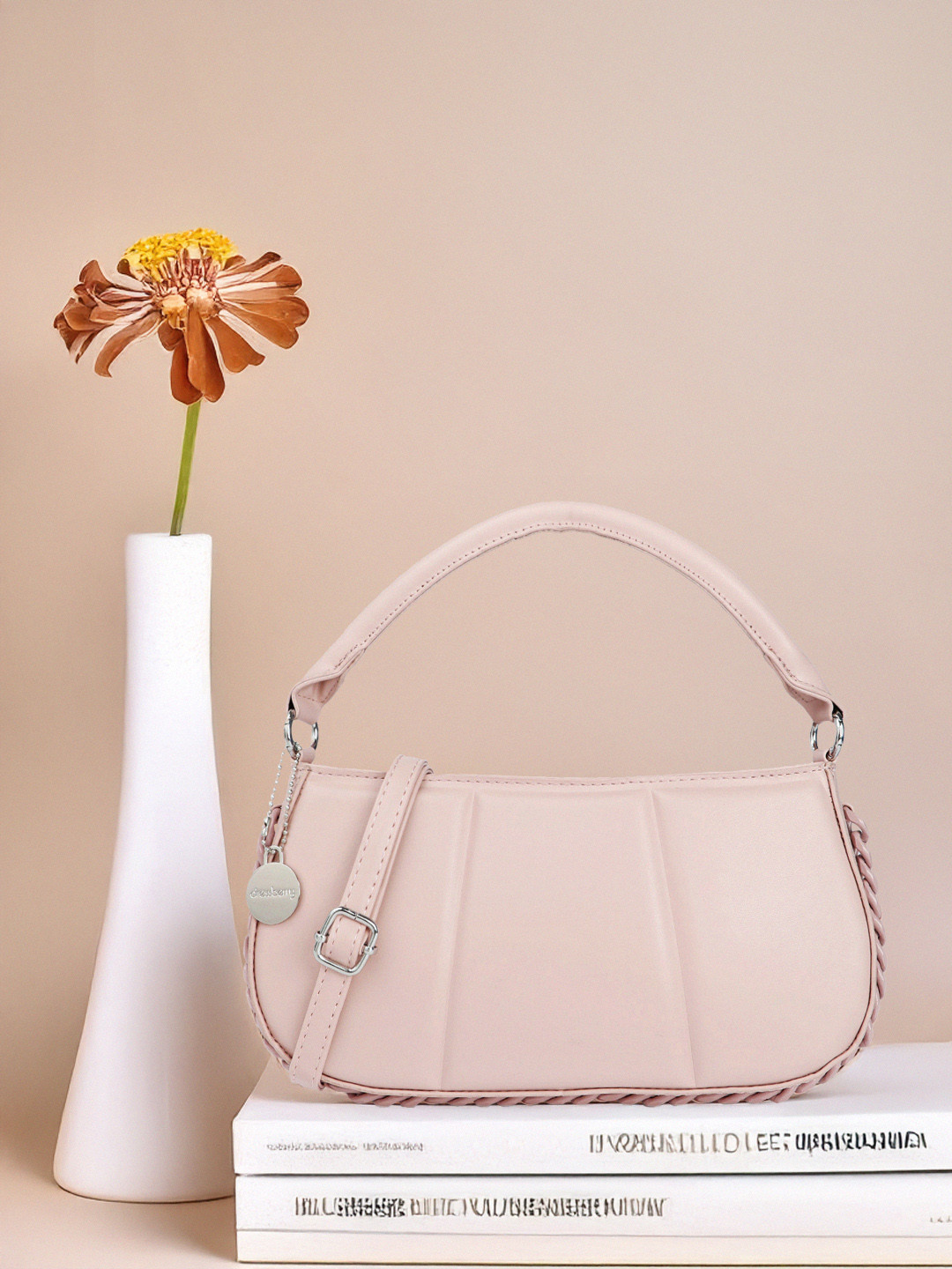 

DressBerry Baguette Handheld Bag, Pink