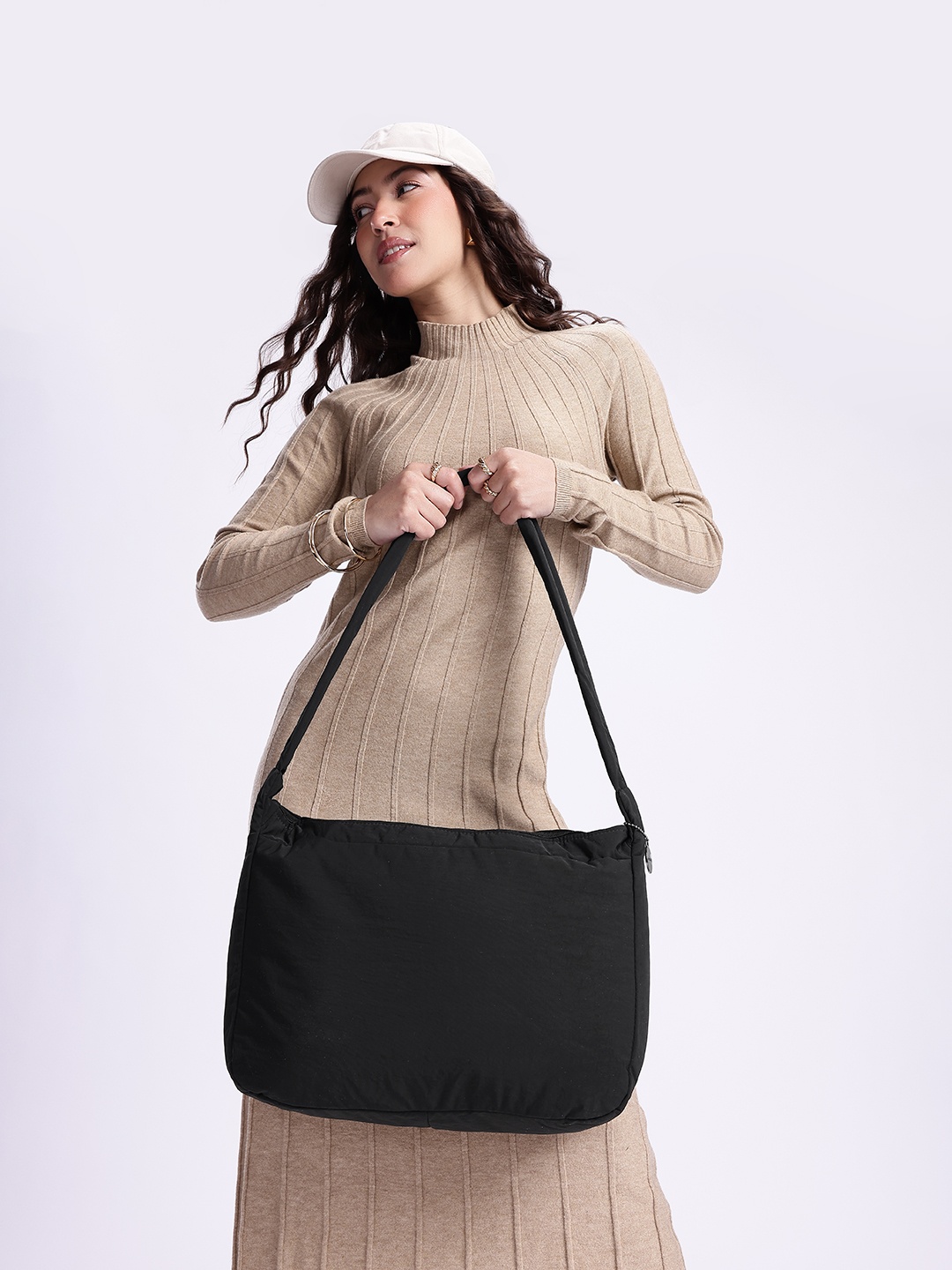 

DressBerry Structured Shoulder Bag, Black