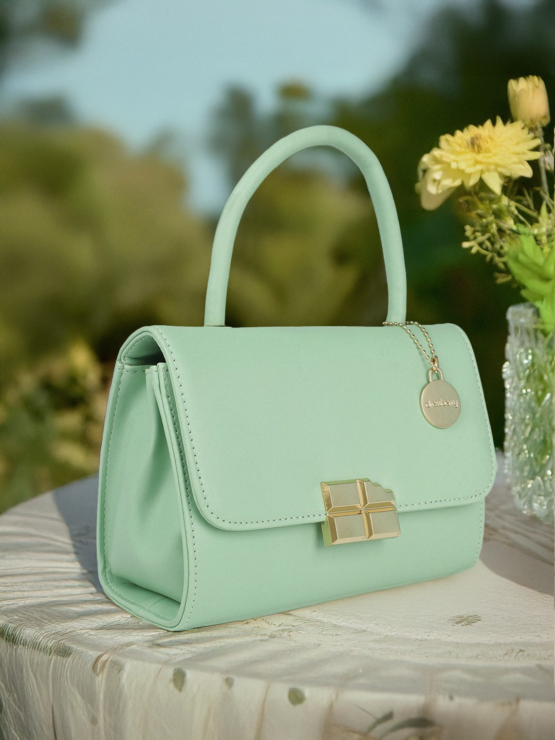 

DressBerry Structured Satchel, Green