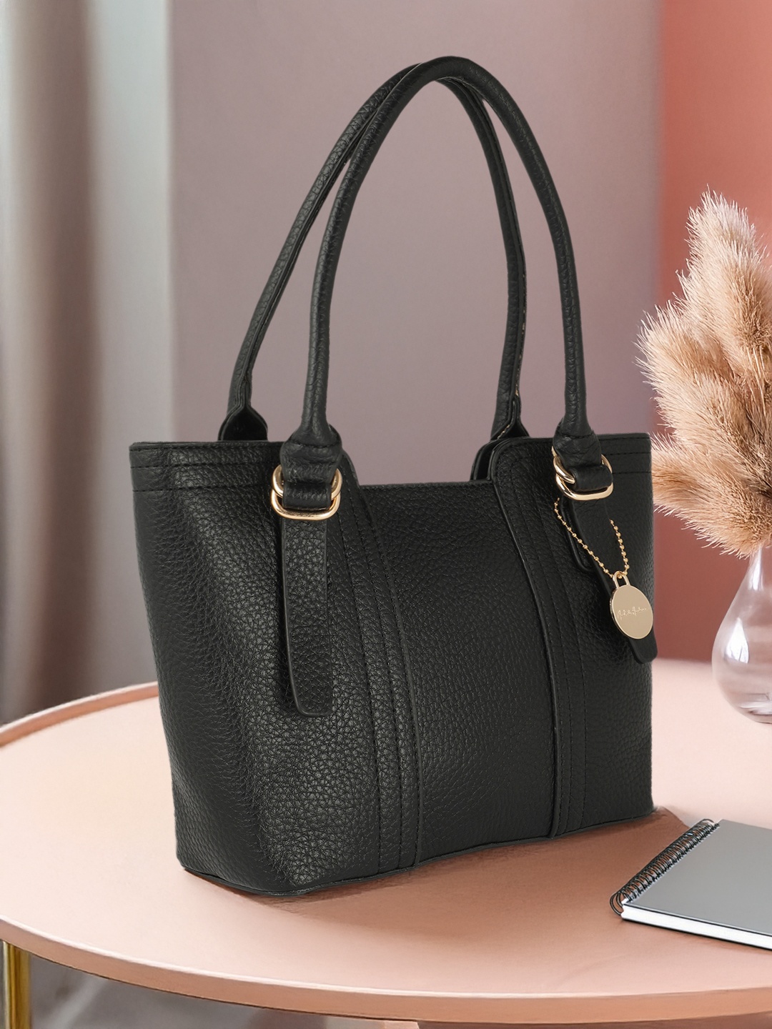 

Mast & Harbour Textured Structured Handheld Bag, Black