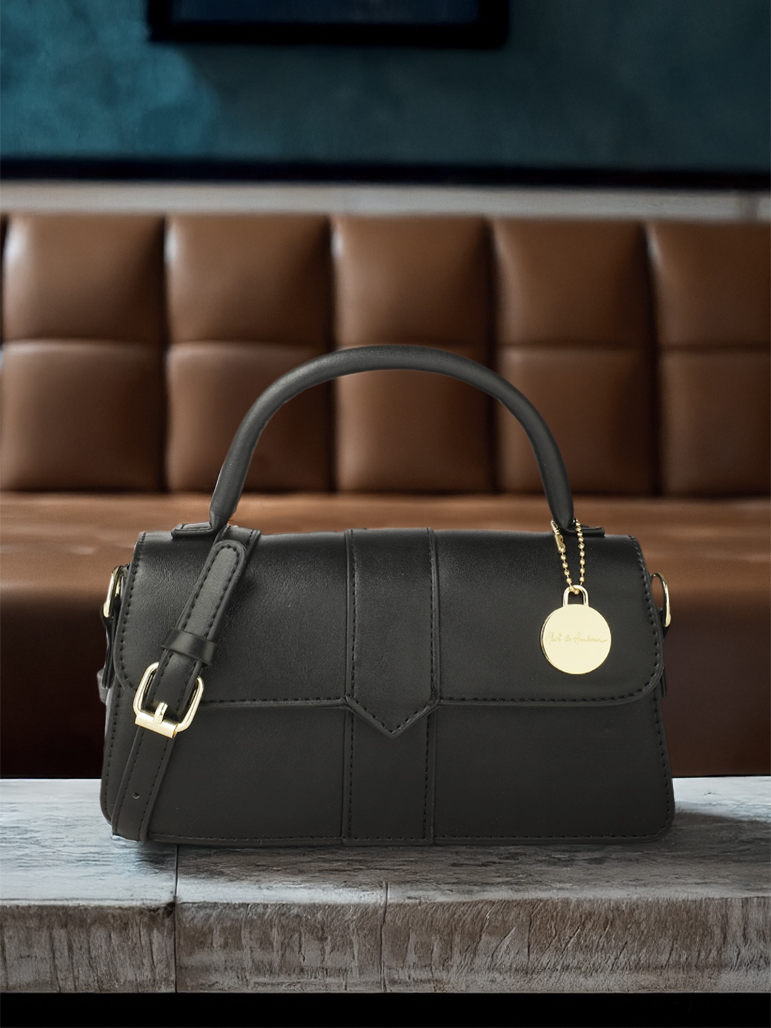 

Mast & Harbour Structured Satchel, Black