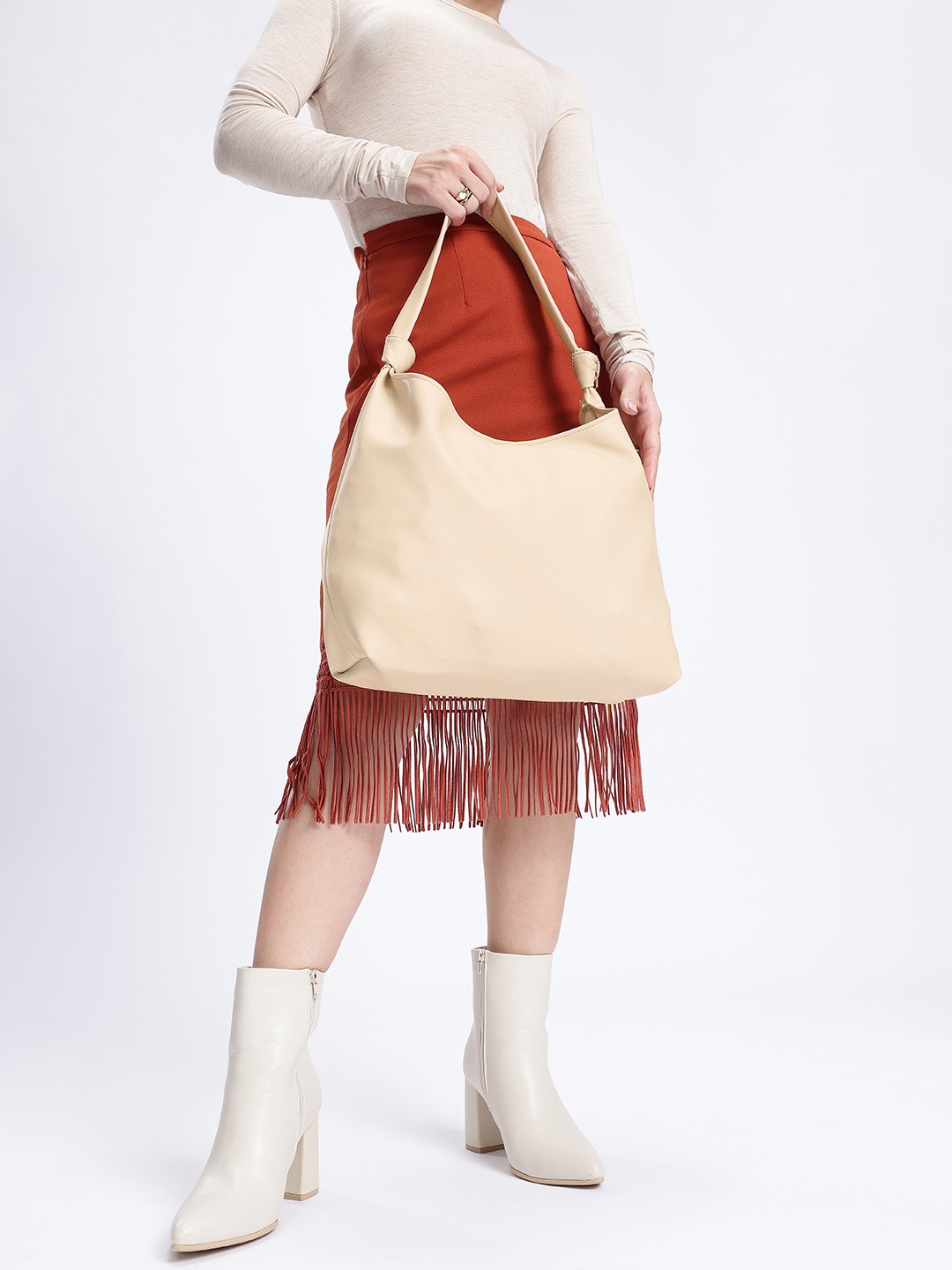 

Mast & Harbour Structured Shoulder Bag, Beige