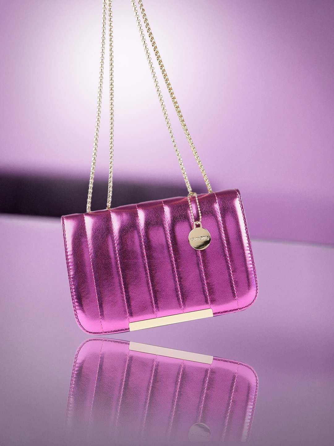 

DressBerry Quilted Detail Structured Shoulder Bag, Pink