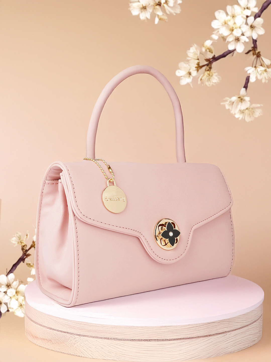 

DressBerry Structured Satchel Bag, Pink