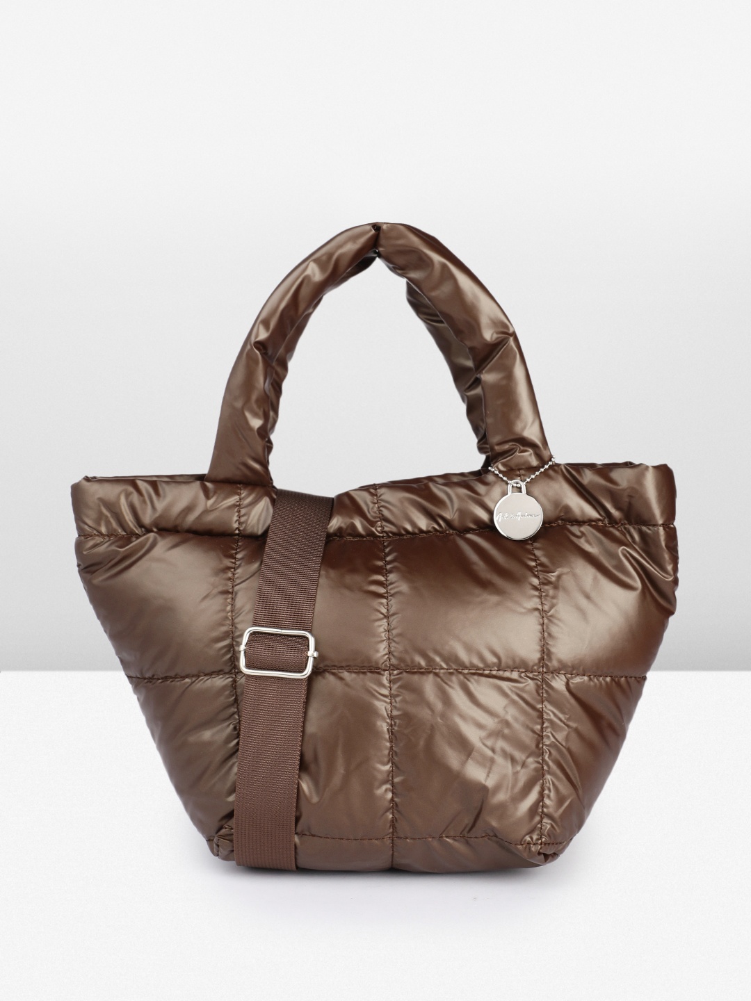 

Mast & Harbour Structured Quilted Handheld Bag, Coffee brown