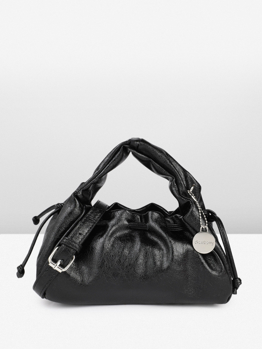 

DressBerry Textured Handheld Bag, Black