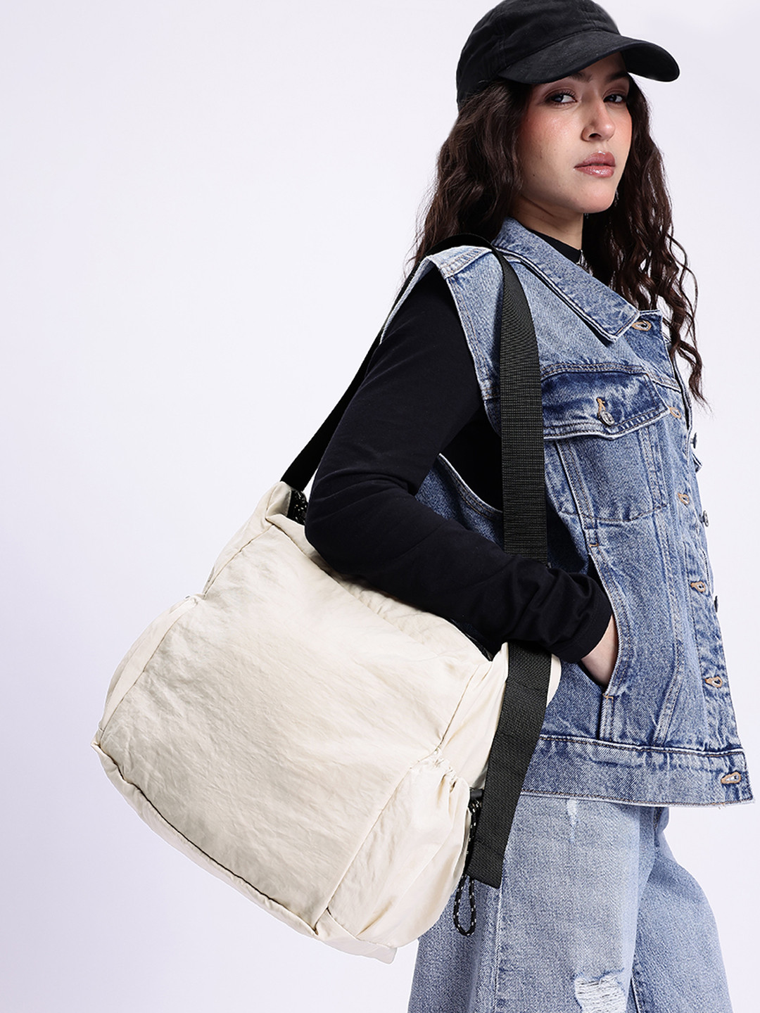 

Mast & Harbour Structured Shoulder Bag, Off white