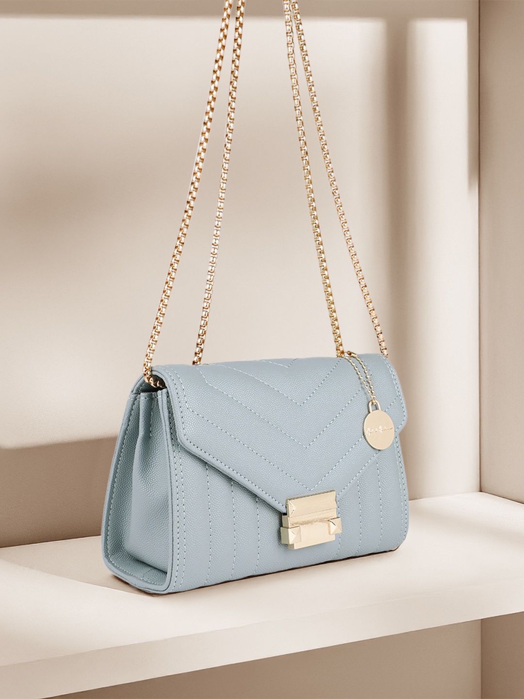 

Mast & Harbour Quilted Shoulder Bag, Blue