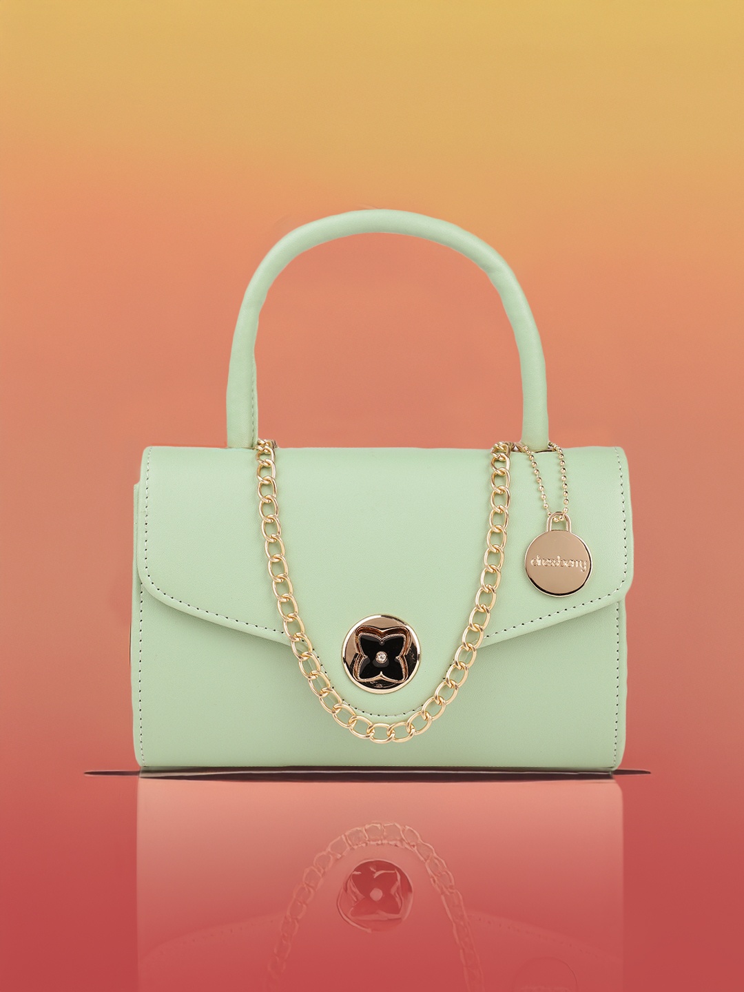 

DressBerry Structured Satchel, Green