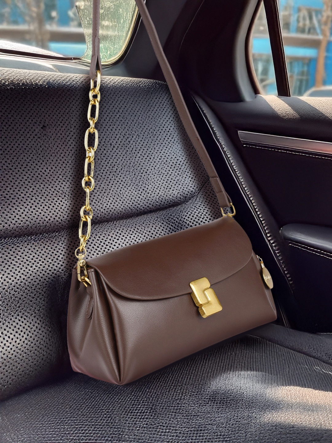 

Mast & Harbour Structured Shoulder Bag, Brown