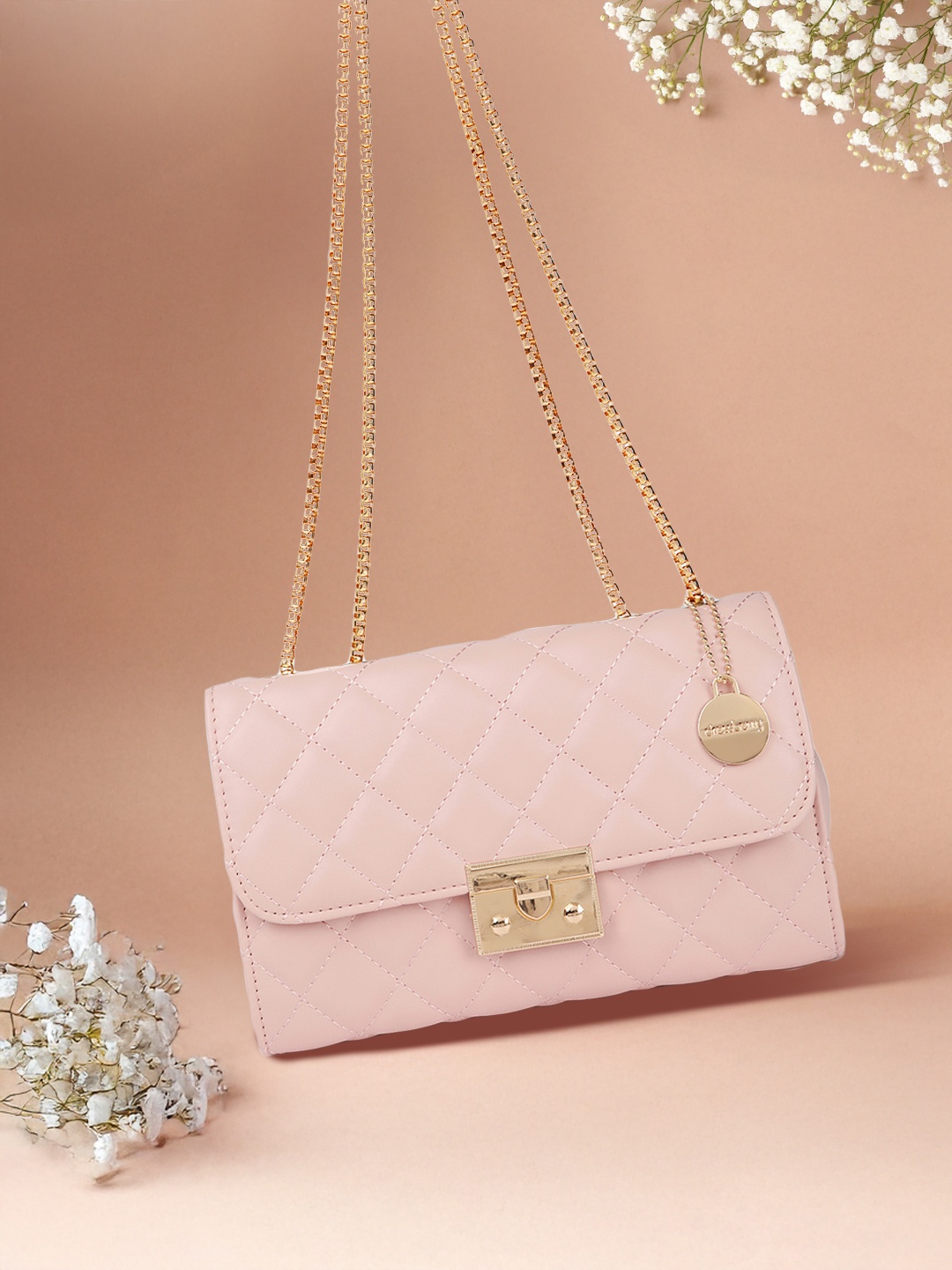 

DressBerry Quilted Shoulder Bag, Nude