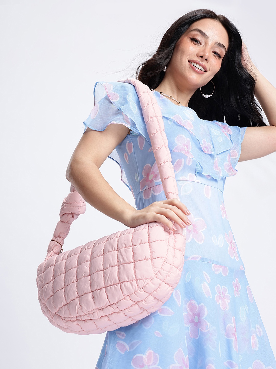 

DressBerry Quilted Shoulder Bag, Pink