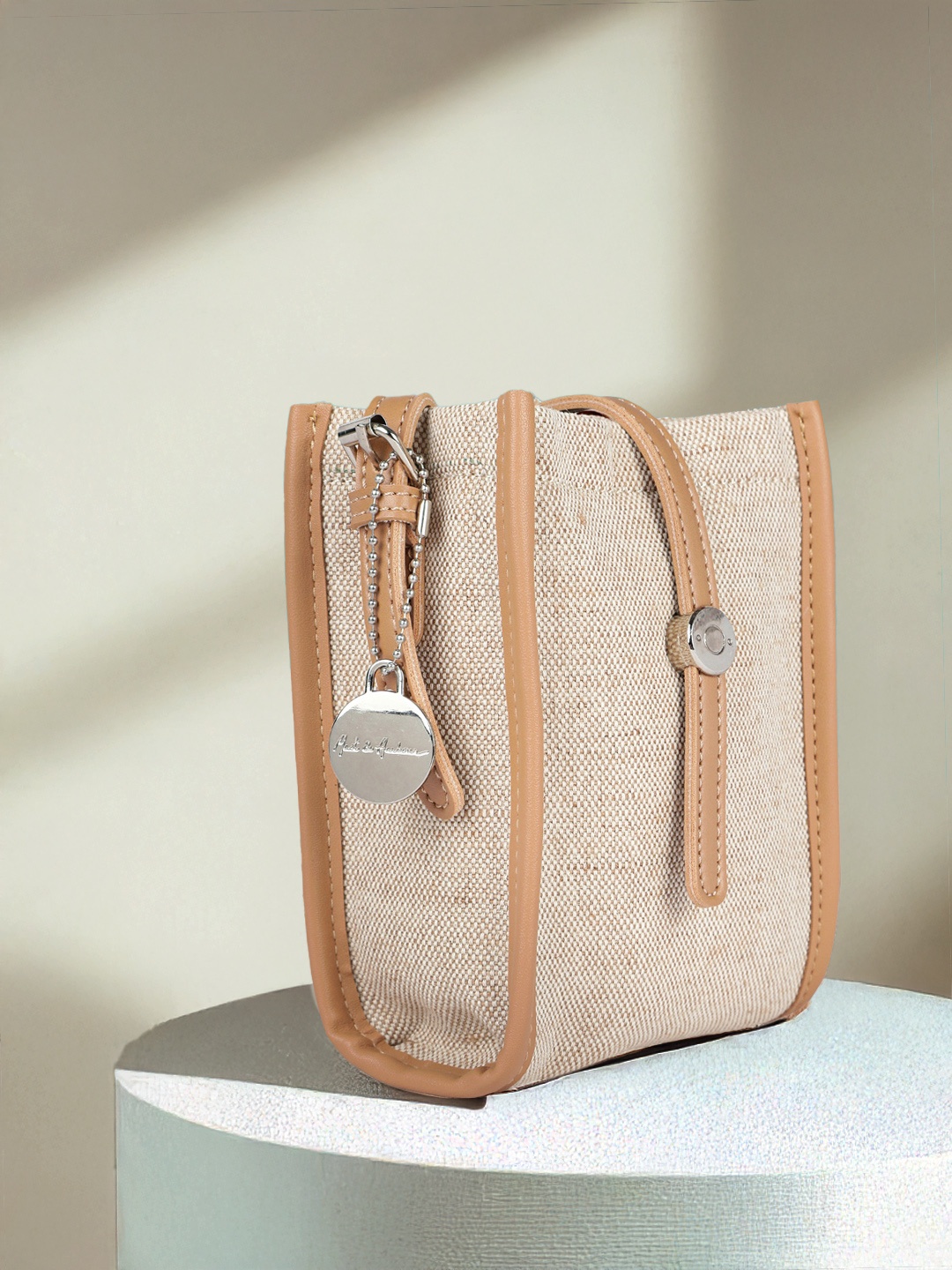 

Mast & Harbour Textured Sling Bag, Beige