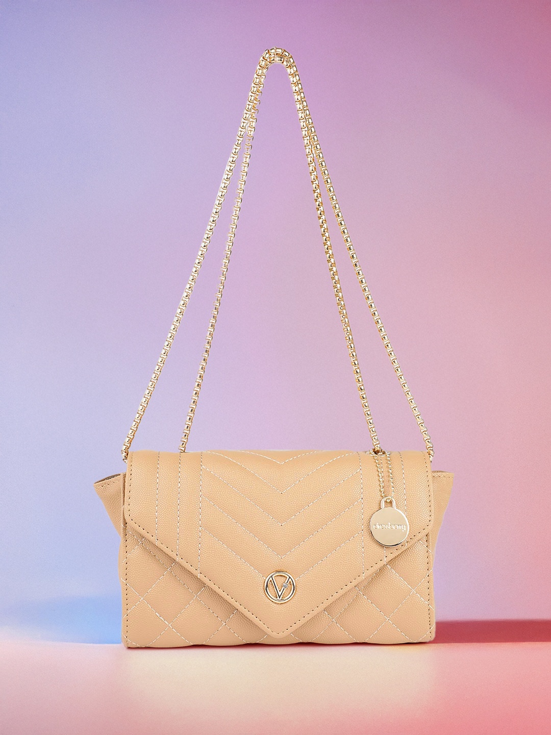 

DressBerry Quilted Shoulder Bag, Beige