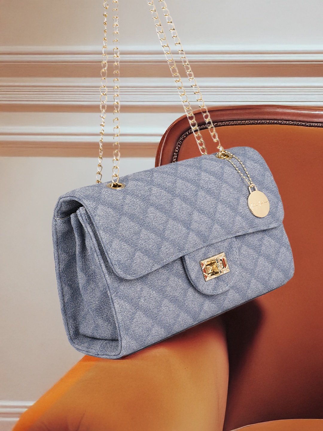 

Mast & Harbour Quilted Shoulder Bag, Blue