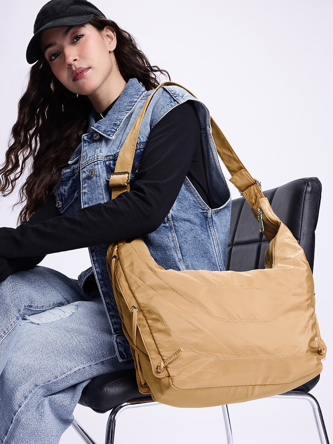 

Mast & Harbour Structured Hobo Bag, Brown