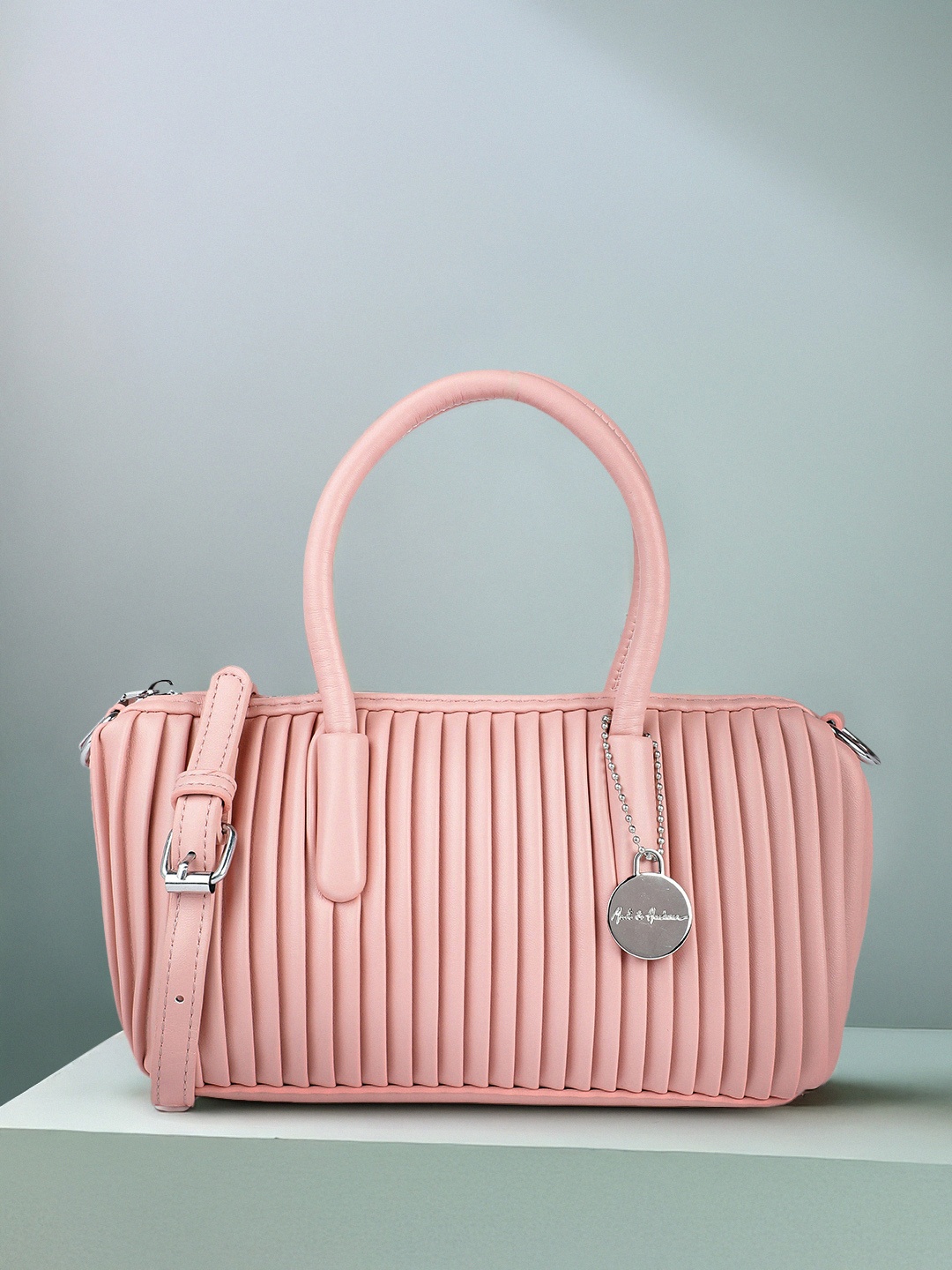 

Mast & Harbour Structured Pleated Handheld Bag, Pink
