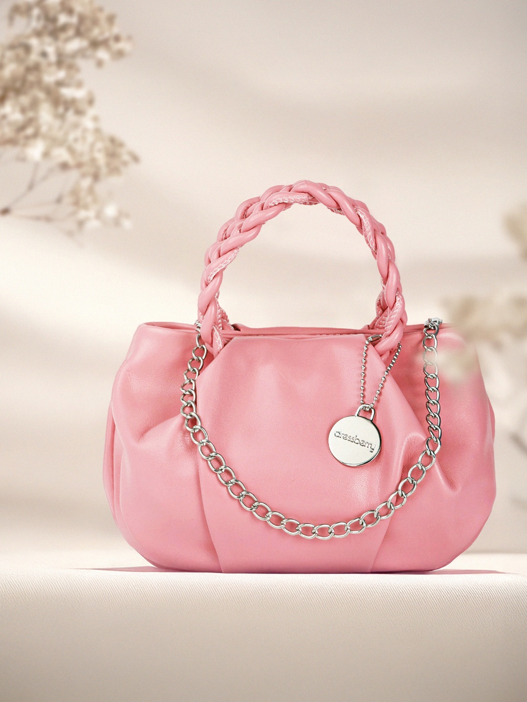 

DressBerry Structured Handheld Bag, Pink