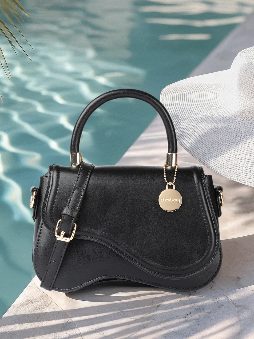 

DressBerry Structured Satchel, Black