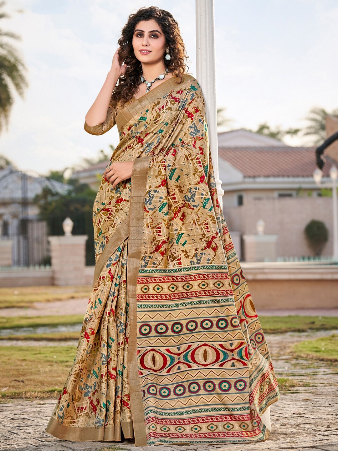 

SANSKAR Zari Silk Cotton Saree, Sea green
